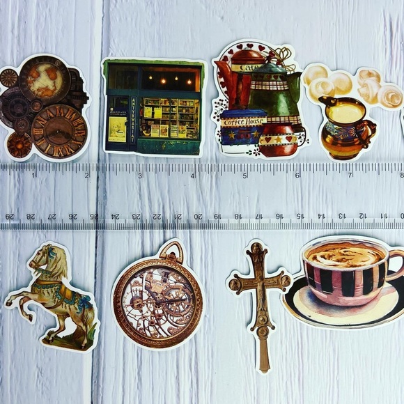 Old World Charm, Ornate Decor, Flowers, Books, Cherubs, And More, 50 Stickers - Picture 12 of 15